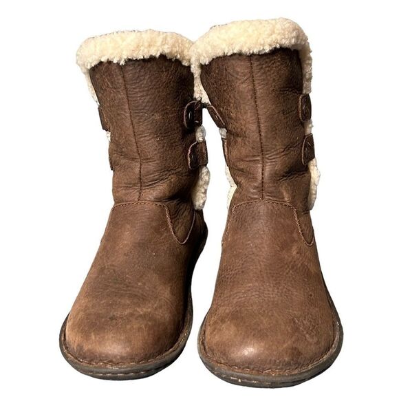 Original UGG Australia Brown Akadia Short Split Shaft Boots 6 - Picture 8 of 10